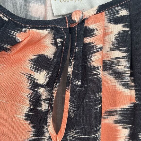 Anthropologie Corey Lynn Calter Annika Blouse Black/Peach Size XS NWT - Picture 11 of 11
